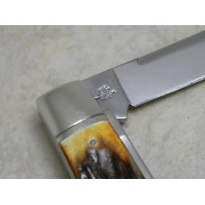 Queen Cutlery Co. #32 Stag Joe Pardue Large Congress Knife in Box - 1 of 400