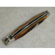 Queen Cutlery Co. #9 Honey Amber Stag Bone Stockman Knife in Box Queen Cutlery Co. #9 Honey Amber Stag Bone Stockman Knife in Box