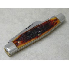 Queen Cutlery Co. #49 Honey Amber Stag Bone Stockman Knife in Box Queen Cutlery Co. #49 Honey Amber Stag Bone Stockman Knife in Box