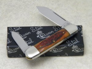 Schatt & Morgan Titusville PA (Queen) Jigged Bone Canoe Knife in Box