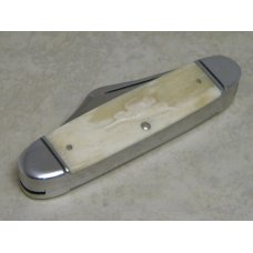 Queen Dan Burke Carved Bone "The Real Cattle Knife" Cattle King Stockman Knife in Box Queen Dan Burke Carved Bone "The Real Cattle Knife" Cattle King Stockman Knife in Box