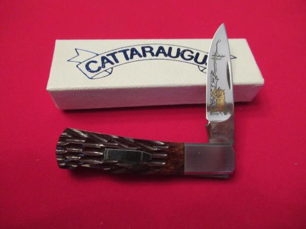 Cattaraugus Bone Handle Lock-back Pattern CM-11E A.G. Russell Cattaraugus Bone Handle Lock-back Pattern CM-11E A.G. Russell