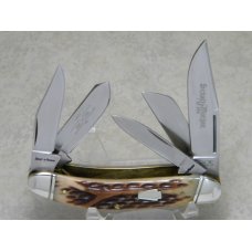 Schatt & Morgan Cutlery Co. Titusville PA Bone Series XX 045160 5 Blade Sowbelly Knife in Box c.2010 Schatt & Morgan Cutlery Co. Titusville PA Bone Series XX 045160 5 Blade Sowbelly Knife in Box c.2010
