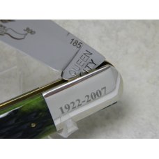 Queen City Green Bone "85th Anniversary Queen Cutlery Co. 1922-2007" Daddy Barlow Knife w/ stanhope Queen City Green Bone "85th Anniversary Queen Cutlery Co. 1922-2007" Daddy Barlow Knife w/ stanhope