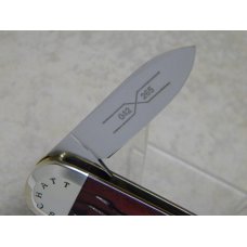 Schatt & Morgan Crimson Red Bone F&W 5 Series 2 042265 Baby Sunfish Elephant Toe Knife in Box c.2004