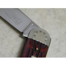 Schatt & Morgan Crimson Red Bone F&W 5 Series 2 042265 Baby Sunfish Elephant Toe Knife in Box c.2004