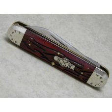 Schatt & Morgan Crimson Red Bone F&W 5 Series 2 042265 Baby Sunfish Elephant Toe Knife in Box c.2004