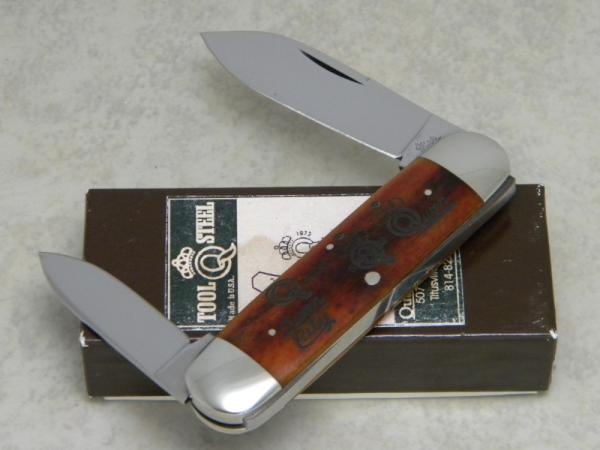Queen Cutlery Co. Dan Burke Bone #65 Tang Stamp Series Baby Sunfish Elephant Toe Knife in Box Queen Cutlery Co. Dan Burke Bone #65 Tang Stamp Series Baby Sunfish Elephant Toe Knife in Box
