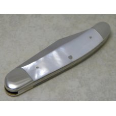 Queen Cutlery Co Titusville PA #41L Mother of Pearl Linerlock Copperhead Knife in Box Queen Cutlery Co Titusville PA #41L Mother of Pearl Linerlock Copperhead Knife in Box