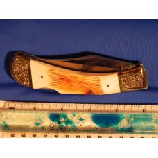 Parker IMAI K-540 XLarge Lockback Hunting Knife with a Bird Wildlife (Condor?) Blade Etching - NOS Parker IMAI K-540 XLarge Lockback Hunting Knife with a Bird Wildlife (Condor?) Blade Etching - NOS