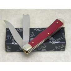 Queen Cutlery Co. Titusville PA Red #9 One Arm Razor Trapper Knife in Box Queen Cutlery Co. Titusville PA Red #9 One Arm Razor Trapper Knife in Box