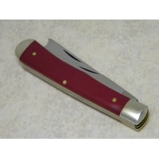 Queen Cutlery Co. Titusville PA Red #9 One Arm Razor Trapper Knife in Box Queen Cutlery Co. Titusville PA Red #9 One Arm Razor Trapper Knife in Box