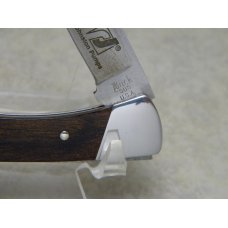 Buck USA Model # 505 Wood Knight Lockback Knife in Box Pre 1986 - Johnston Pumps Advertising