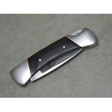 Buck USA Model # 505 Wood Knight Lockback Knife in Box Pre 1986 - Johnston Pumps Advertising Buck USA Model # 505 Wood Knight Lockback Knife in Box Pre 1986 - Johnston Pumps Advertising