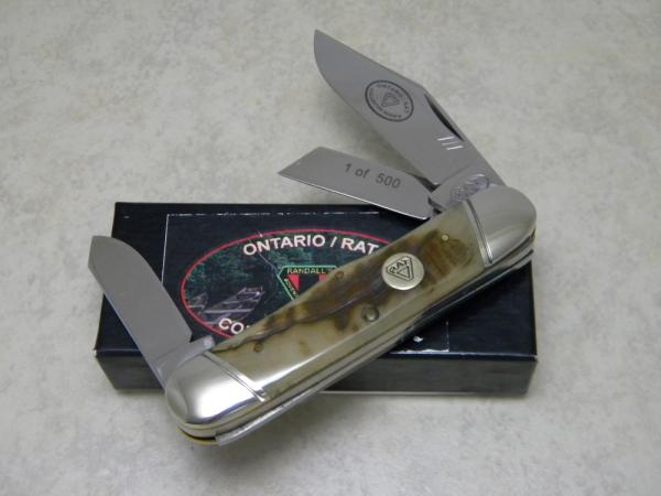 Ontario Rat Collectors Series by Canal Street Cutlery Rams Horn Rails Splitter Stockman Knife in Box Ontario Rat Collectors Series by Canal Street Cutlery Rams Horn Rails Splitter Stockman Knife in Box