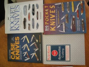 LOT OF KNIFE BOOKS REMINGTON, CASE ,BIG BOOK , BERNARD LEVINE  POCKET KNIVES