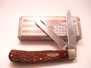 Case 7254 SS Trapper Knife Wooden Handles 
