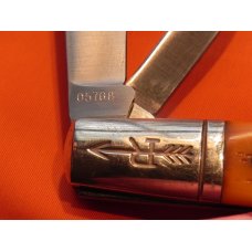 Russell Barlow Pocket Knife with Derlin Handles & Blade Etching 1875-1975 Commemorative Issue -NOS