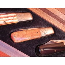 Case xx 1992 Barlow Knife Set. Handles: Birds Eye Maple, Buffalo Horn, Stag, 2nd Cut Bone  -1 of 750