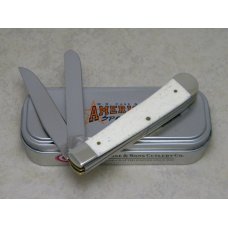 Case XX USA 2013 Bone "American Sportsman" 6254 SS Trapper Knife in Tin Box