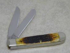 Case Bros. Cutlery Co. USA 2006 Antique Bone 6254 SS Trapper Knife in Tin Box