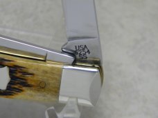Case Bros. Cutlery Co. USA 2006 Antique Bone 6254 SS Trapper Knife in Tin Box