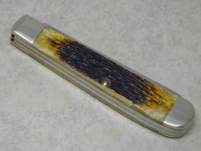 Case Bros. Cutlery Co. USA 2006 Antique Bone 6254 SS Trapper Knife in Tin Box