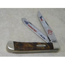 Case XX USA 1995 Curly Maple 7254 SS WTKC "Texas' First Knife Club" Trapper Knife in Box - 1 of 75