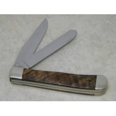 Case XX USA 1995 Curly Maple 7254 SS WTKC "Texas' First Knife Club" Trapper Knife in Box - 1 of 75