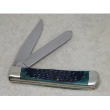 Case XX USA 1996 Blue Bone 6254 SS WTKC "Texas' First Knife Club" Trapper Knife in Box - 1 of 75