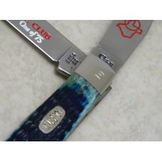 Case XX USA 1996 Blue Bone 6254 SS WTKC "Texas' First Knife Club" Trapper Knife in Box - 1 of 75