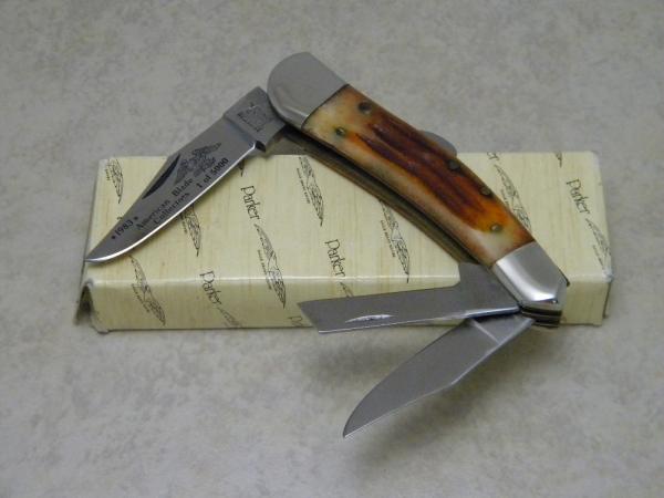 American Blade Chatt. TN. (Parker) Japan Bone ABC Collectors Lockback Whittler Knife c.1983 NIB American Blade Chatt. TN. (Parker) Japan Bone ABC Collectors Lockback Whittler Knife c.1983 NIB