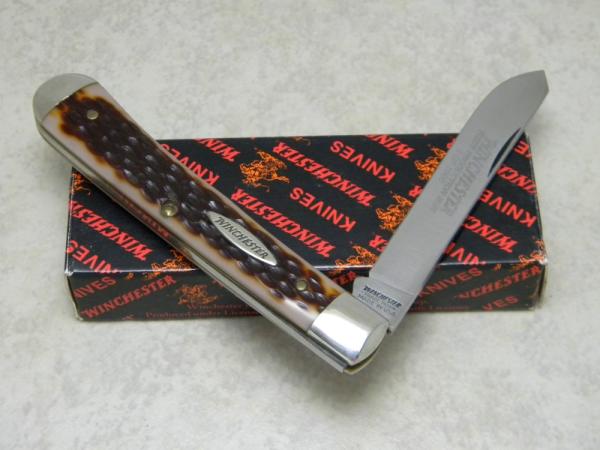 Winchester Trademark USA Delrin 19005 1st Production Run 1 of 1000 One-Blade Trapper Knife NIB Winchester Trademark USA Delrin 19005 1st Production Run 1 of 1000 One-Blade Trapper Knife NIB