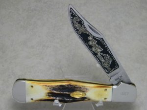 Case XX SS USA 5 Dot (1985) Stag C51050 Case Collectors Club Folding Hunter Coke Bottle Knife