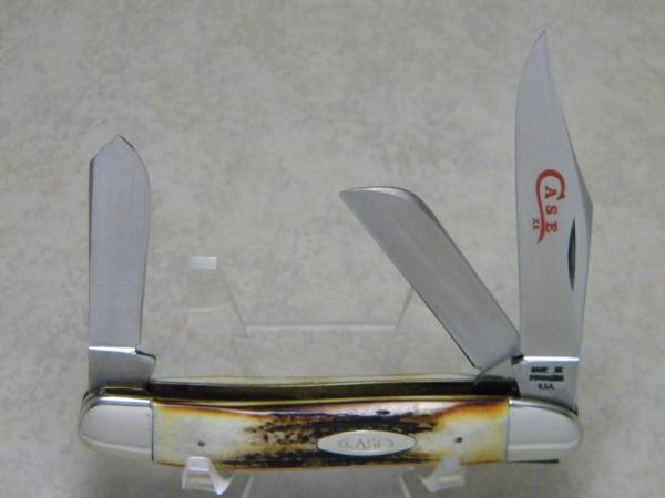 Case XX Stainless USA 2 Dot (1978) Stag 5347 HP SSP Red Etch Stockman Knife Case XX Stainless USA 2 Dot (1978) Stag 5347 HP SSP Red Etch Stockman Knife