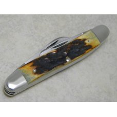 Case XX Stainless USA 3 Dot (1977) Stag 5347 HP SSP Blue Scroll Stockman Knife Case XX Stainless USA 3 Dot (1977) Stag 5347 HP SSP Blue Scroll Stockman Knife