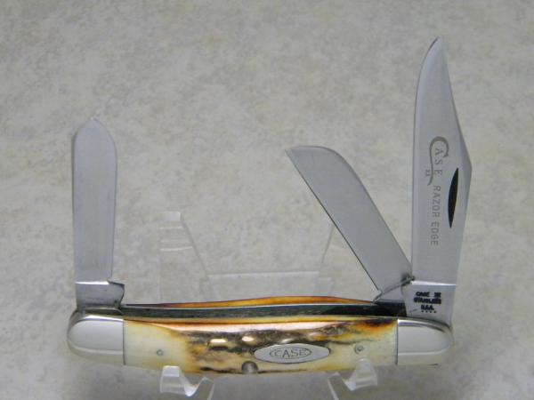 Case XX Stainless USA 4 Dot (1976) Stag 5347 HP SSP Razor Edge Stockman Knife Case XX Stainless USA 4 Dot (1976) Stag 5347 HP SSP Razor Edge Stockman Knife