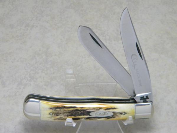 Case XX Stainless USA 4 Dot (1976) Stag 5254 SSP Razor Edge Trapper Knife Case XX Stainless USA 4 Dot (1976) Stag 5254 SSP Razor Edge Trapper Knife