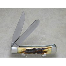 Case XX Stainless USA 4 Dot (1976) Stag 5254 SSP Razor Edge Trapper Knife Case XX Stainless USA 4 Dot (1976) Stag 5254 SSP Razor Edge Trapper Knife