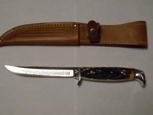 Case 516-5 Blue Scroll Fixed Blade