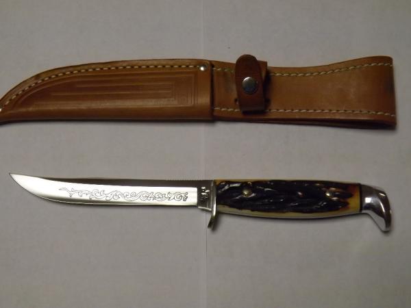 Case 516-5 Blue Scroll Fixed Blade
