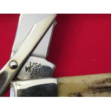 Case XX 2002  Vintage Bone Cheeth Pattern # V6111 1/2 SS