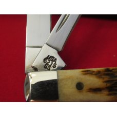 Case XX Amber Bone Gunstock Pattern # 6215 SS  Flint River Knife Club