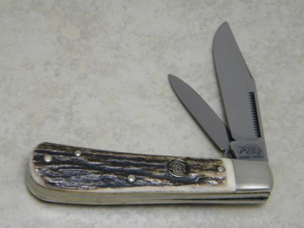 Bulldog Brand Solingen Germany Stag English Steel Jack Knife c.1985 Bulldog Brand Solingen Germany Stag English Steel Jack Knife c.1985