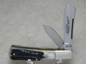 Parker Cut. Co. Surgical Steel Japan Bone Stag Razor Barlow Knife