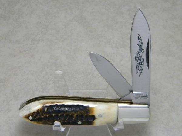 Parker Cut. Co. Surgical Steel Japan Bone Stag Teardrop Jack Knife Parker Cut. Co. Surgical Steel Japan Bone Stag Teardrop Jack Knife