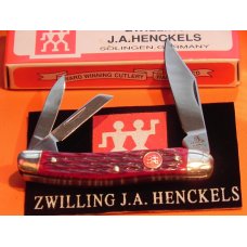 Vintage J A Henckels Whitter, HK-7-B Pocket Knife w/ Nice Dark Red Pick-bone Handles -NOS -M/NM Vintage J A Henckels Whitter, HK-7-B Pocket Knife w/ Nice Dark Red Pick-bone Handles -NOS -M/NM