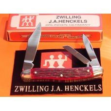 Vintage J A Henckels Whitter, HK-7-B Pocket Knife w/ Nice Dark Red Pick-bone Handles -NOS -M/NM Vintage J A Henckels Whitter, HK-7-B Pocket Knife w/ Nice Dark Red Pick-bone Handles -NOS -M/NM