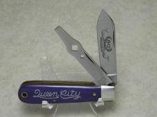 Queen City Titusville, PA Stanhope Lens "80th Anniversary Queen Cutlery Co." Jack Knife in Box Queen City Titusville, PA Stanhope Lens "80th Anniversary Queen Cutlery Co." Jack Knife in Box