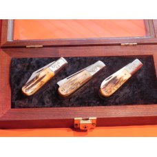 Case xx 1982 Barlow Knife Set.w Great Stag Handles -New in Display Case w/ Matching Serial #s Case xx 1982 Barlow Knife Set.w Great Stag Handles -New in Display Case w/ Matching Serial #s
